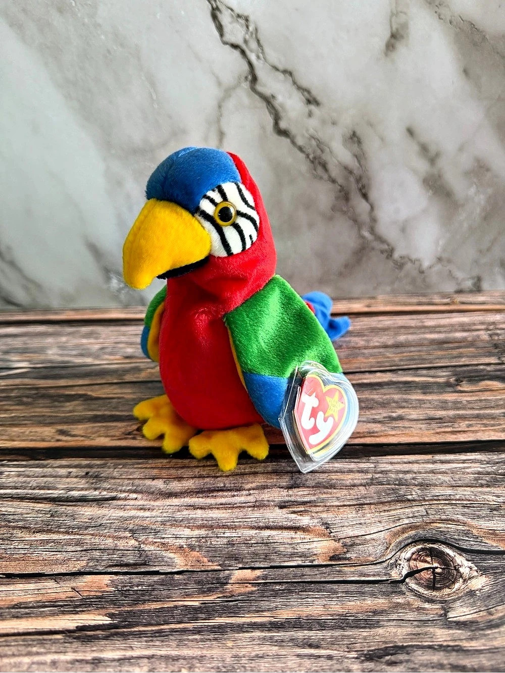RATE! Ty Jabber the Parrot Colorful Parrot Plush NWT